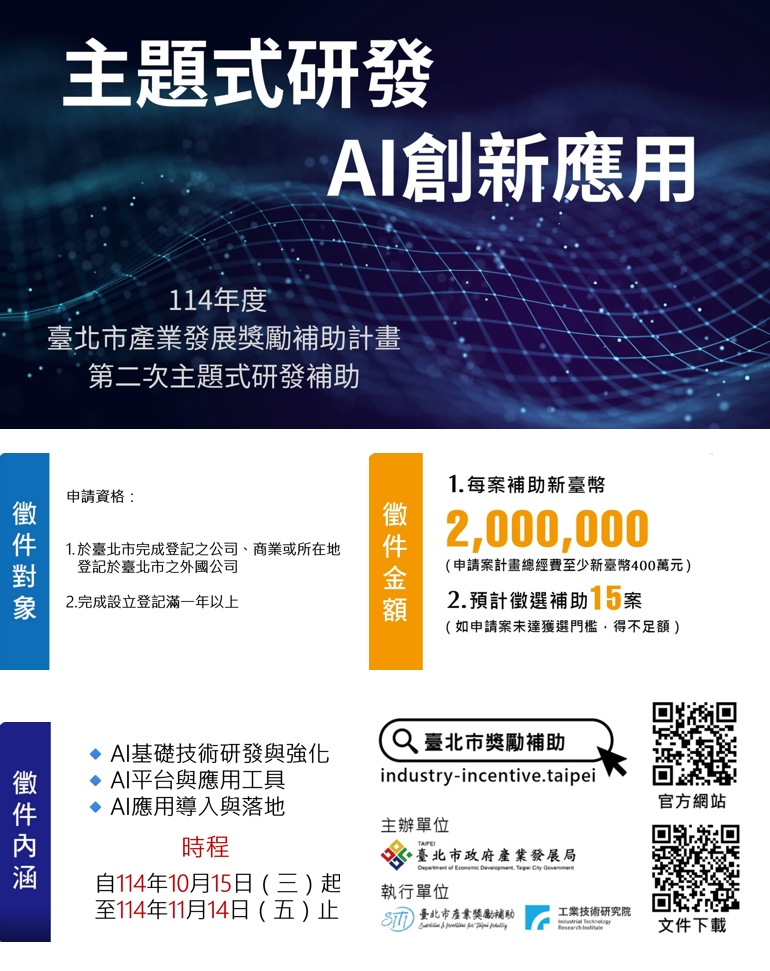 AI創新應用研發提案宣傳圖